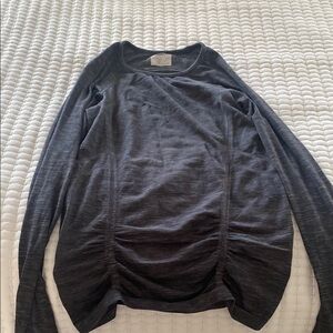 Athleta Women's Dark Charcoal Long Sleeve Scoop Neck Top